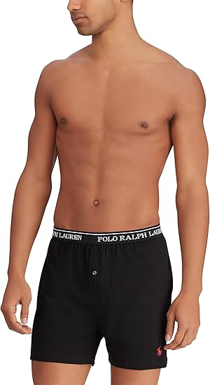 POLO RALPH LAUREN Underwear Boxers Pack, 3-Pack, Classic Fit Cotton Knit Boxer, 100% Cotton Moisture Wicking Boxers
