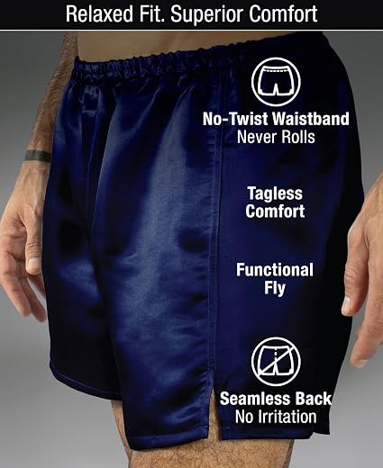 Tara Sartoria Luxury Artisan Silk Boxers for Men, 27 Momme Mulberry Silk, Machine Washable, XS-4XL, Gift For Him