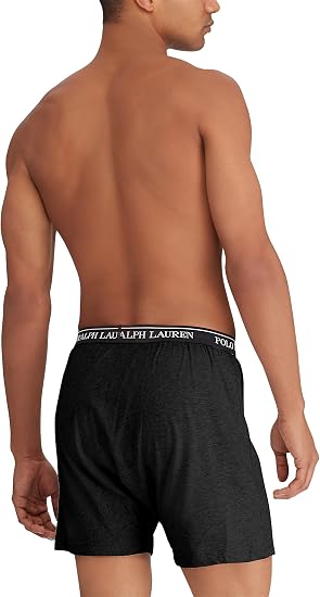 POLO RALPH LAUREN Underwear Boxers Pack, 3-Pack, Classic Fit Cotton Knit Boxer, 100% Cotton Moisture Wicking Boxers