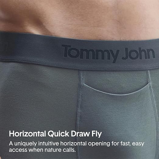 Tommy John Men’s Trunk 4” Underwear - Hammock Pouch for Enhanced Support - Second Skin Fabric for Barely-there Comfort