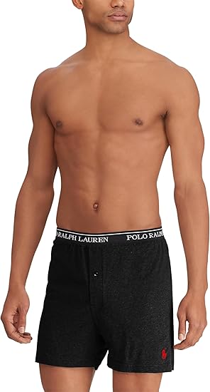 POLO RALPH LAUREN Underwear Boxers Pack, 3-Pack, Classic Fit Cotton Knit Boxer, 100% Cotton Moisture Wicking Boxers