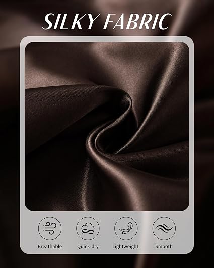 Mens Satin Boxer Shorts, Silk Feeling Sleep Shorts Underwear with Button Fly, Silky Pajama Bottoms 6 Pack